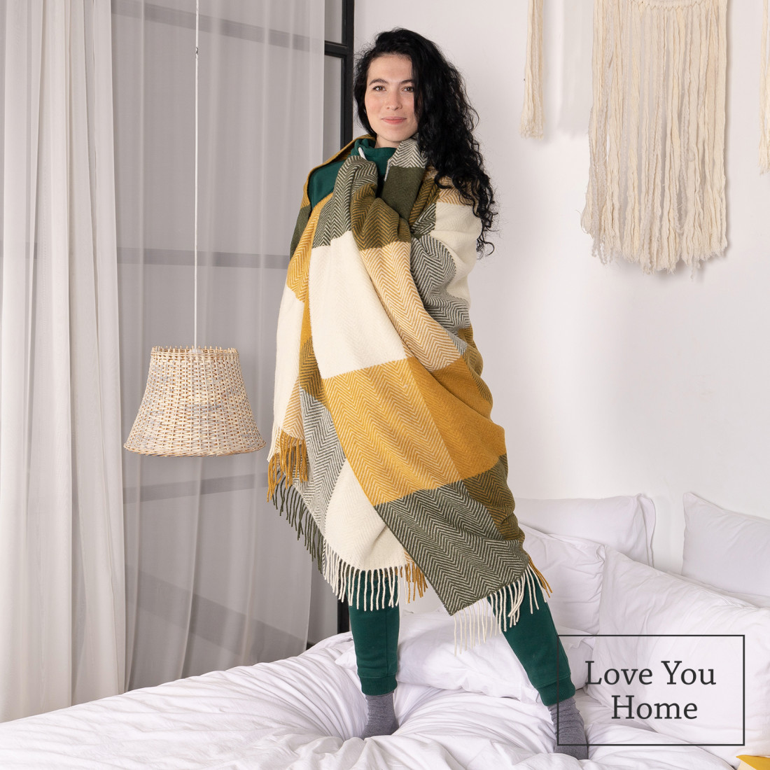 Merino Wool Blanket Squares Gradient · 4
