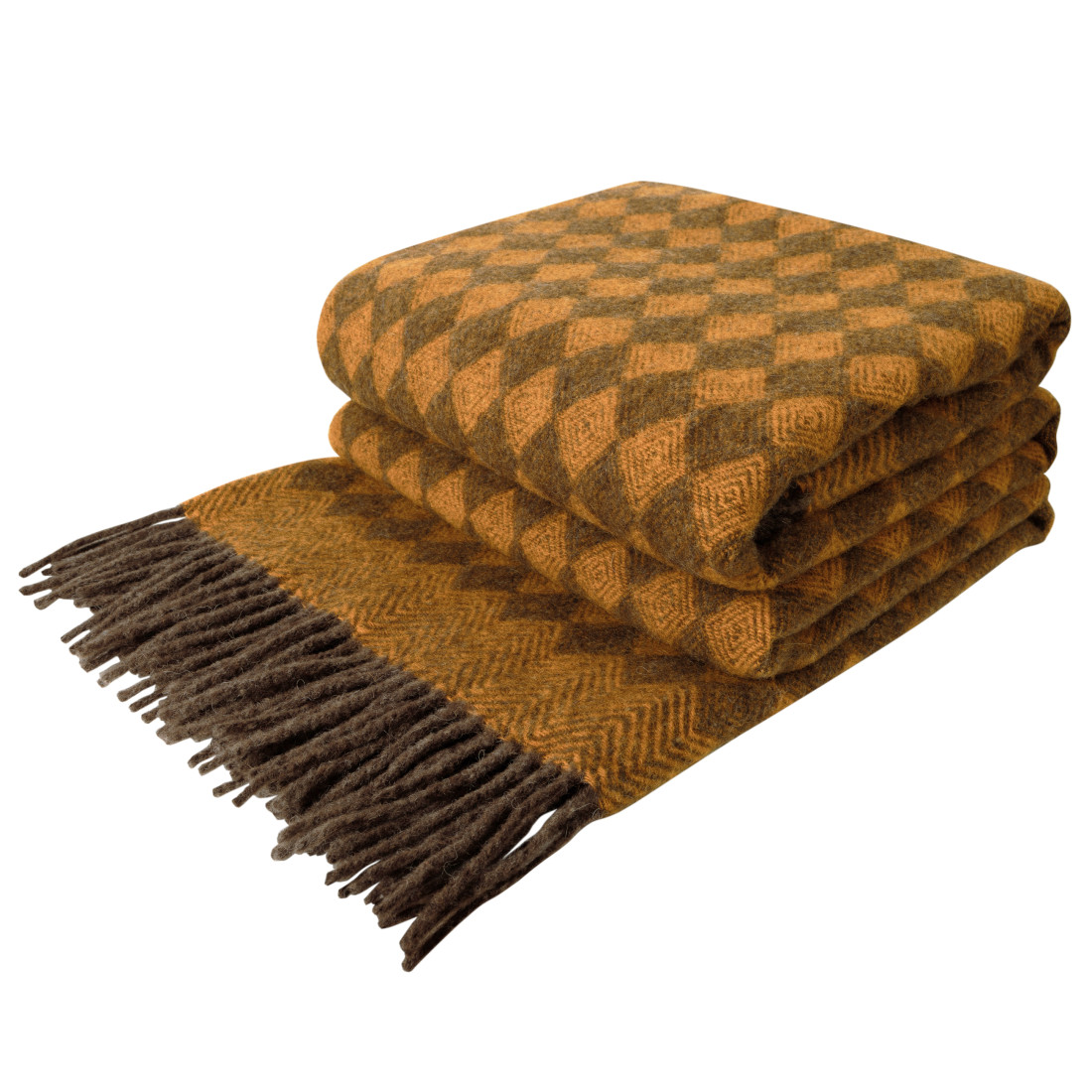 Virgin wool blanket Rhombus pattern