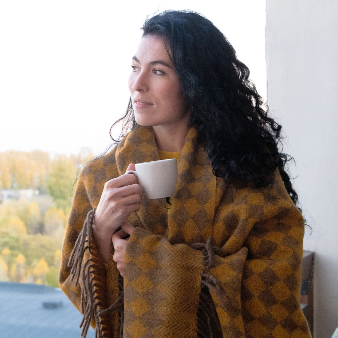 Virgin wool blanket Rhombus pattern · 4