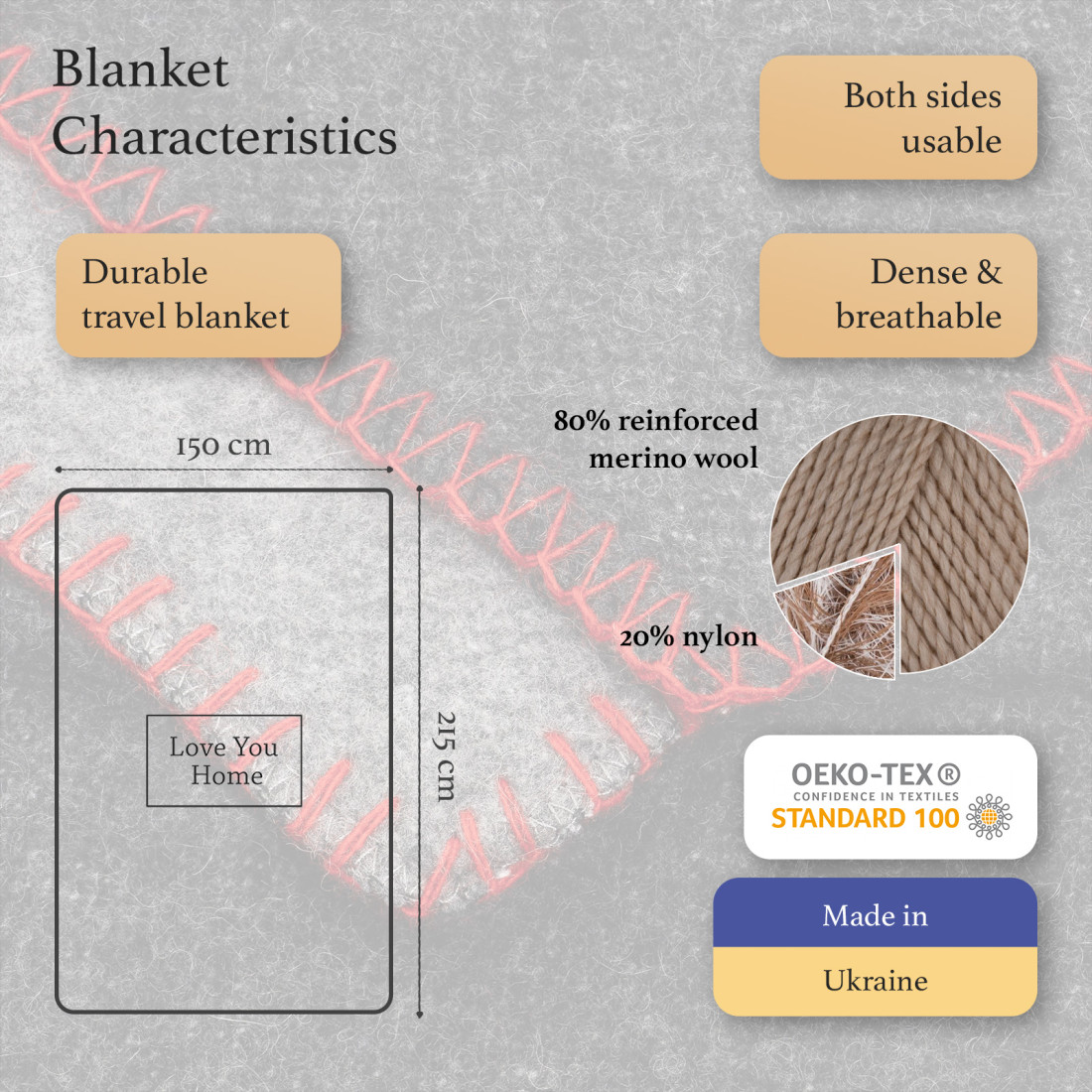 80% Merino Wool Blanket · 2
