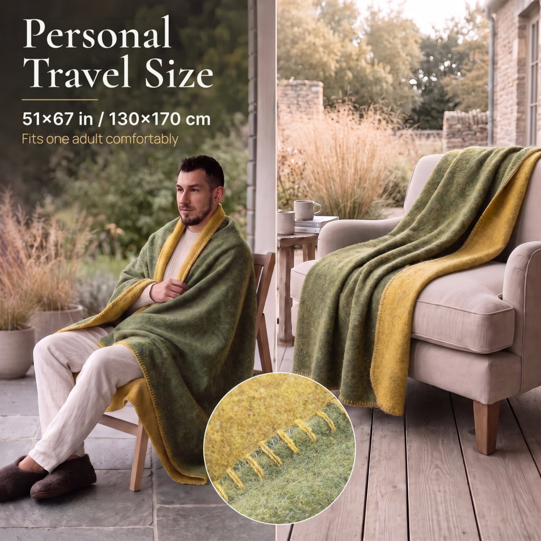 Reversible 100% Wool Blanket · 4