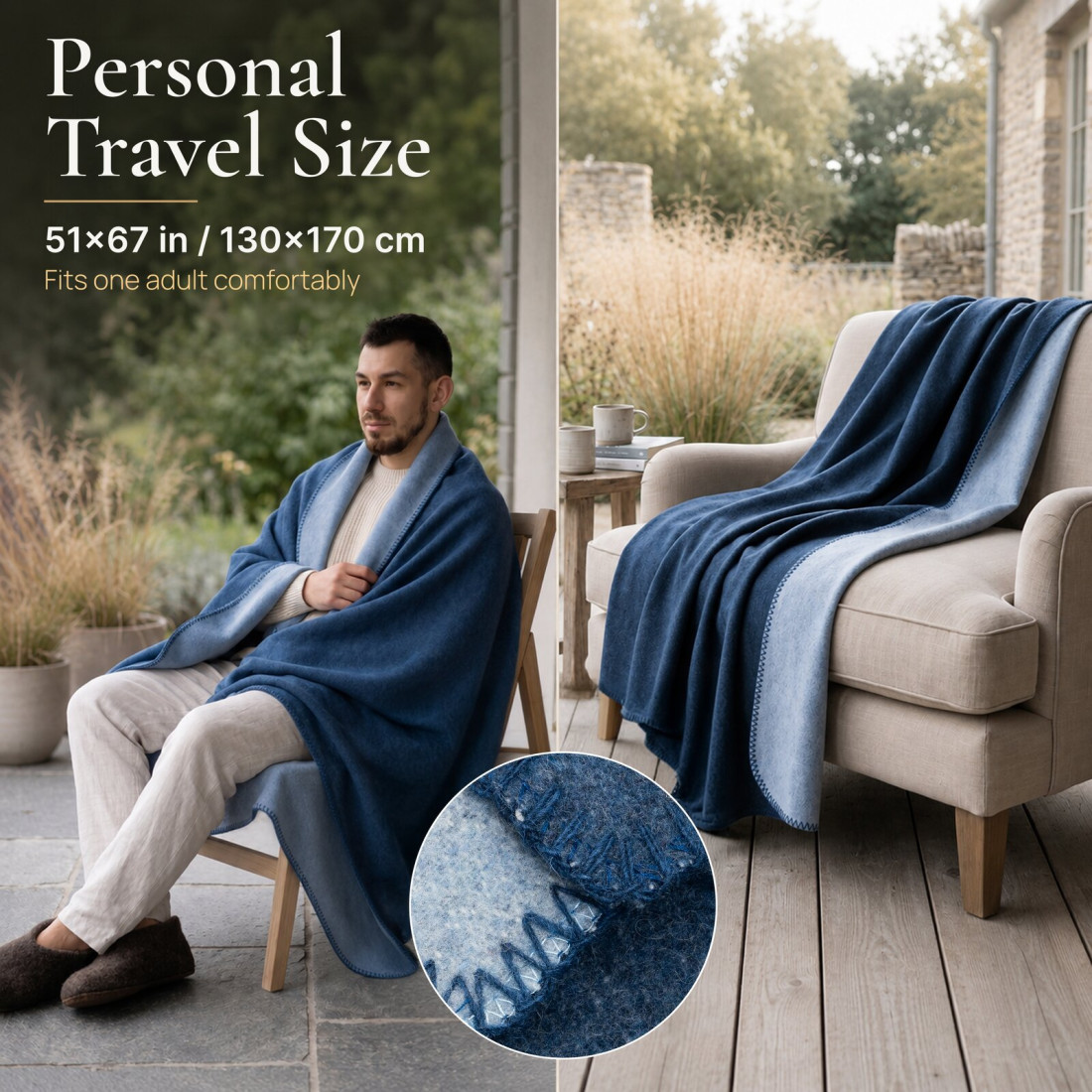 Reversible 100% Wool Blanket · 4