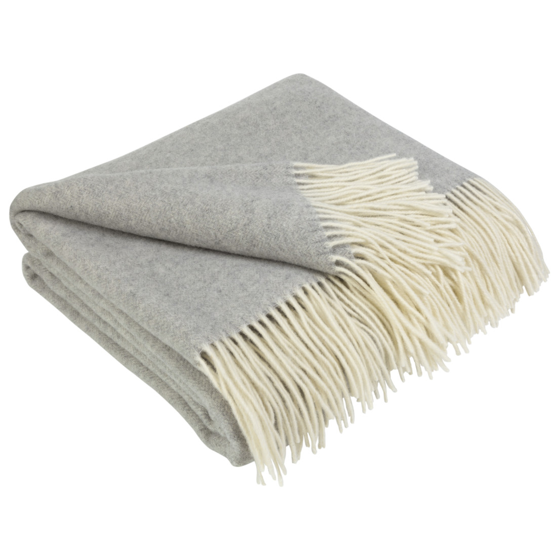 Cashmere wool blanket with merino herringbone