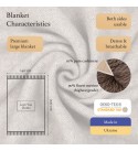 Kaschmir Wolldecke mit Merino Fischgrät LoveYouHome (140x200 cm / Beige - Weiß)