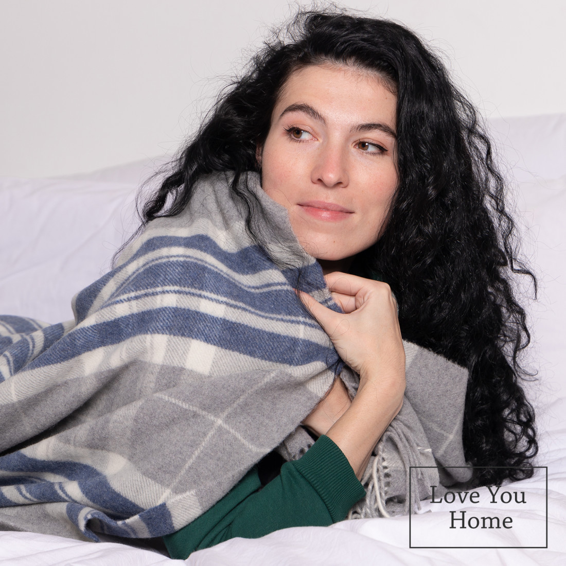 Cashmere blanket with Merino tartan · 4