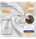 Kaschmir Wolldecke mit Merino Tartan LoveYouHome (140x200 cm / Grau mit Weiß)