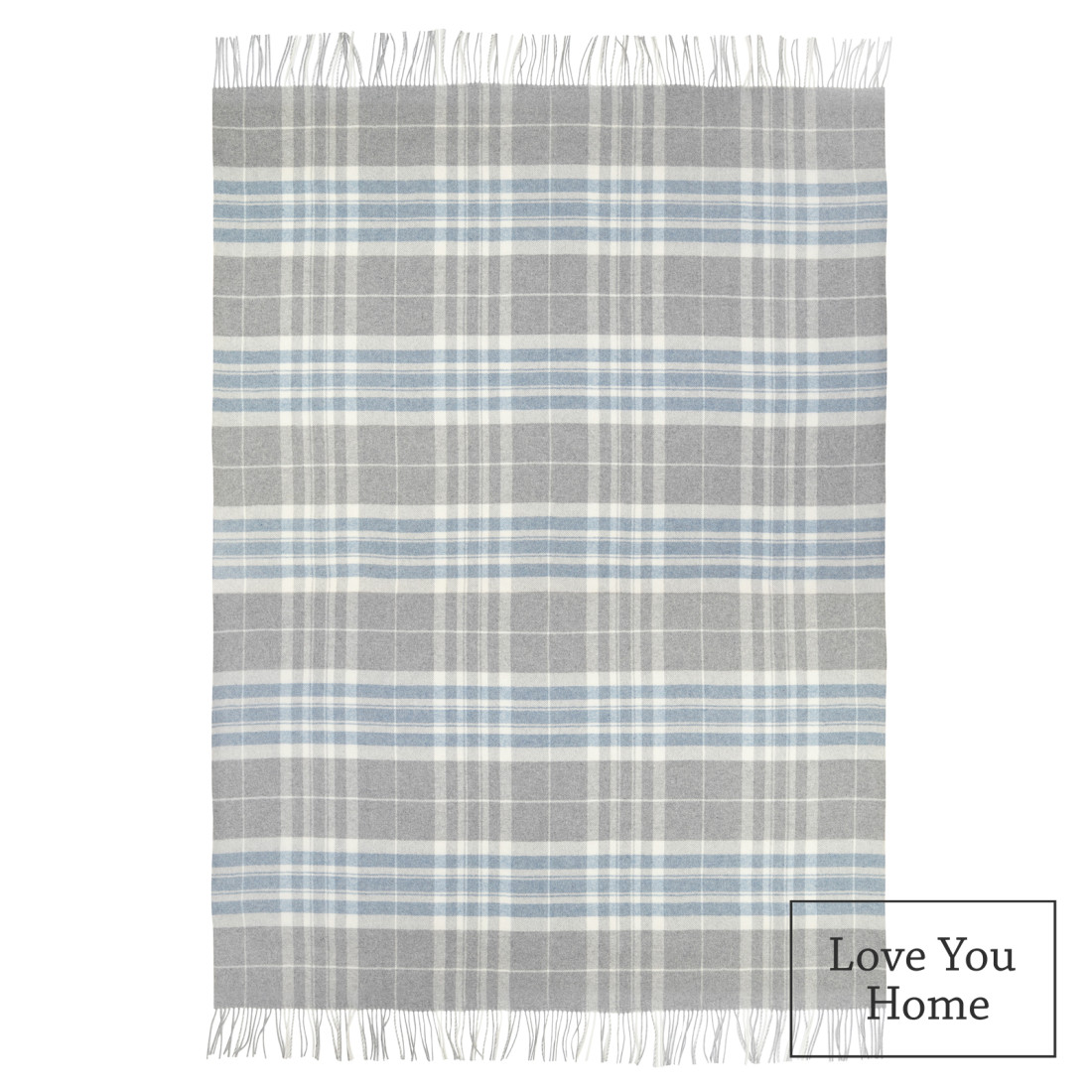 Cashmere Wool Blanket with Merino Tartan · 4