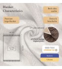 Kaschmir Wolldecke mit Merino Streifen LoveYouHome (140x200 cm / Creme mit Braun)