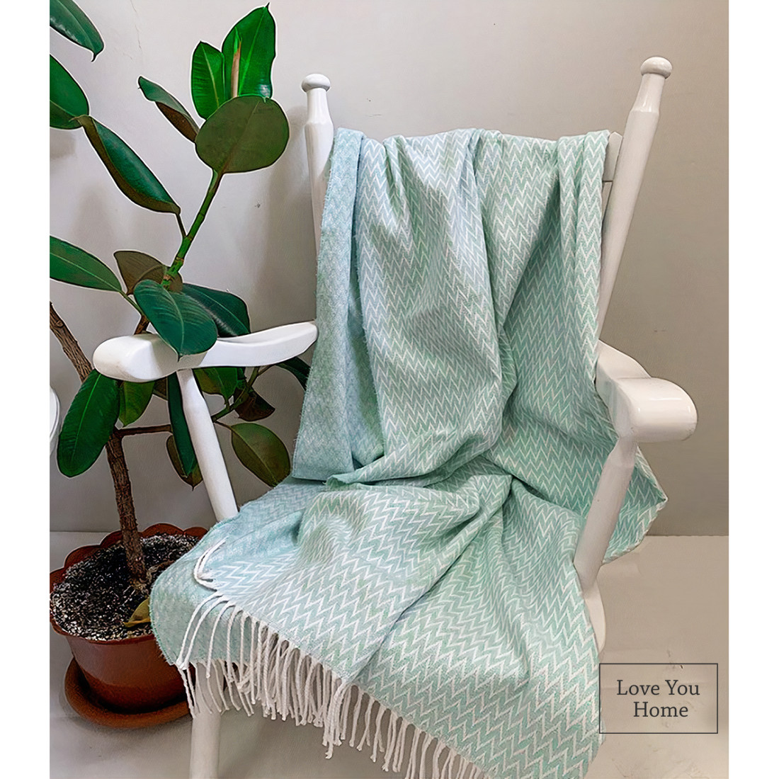 Cotton blanket with Chevron Corners · 6