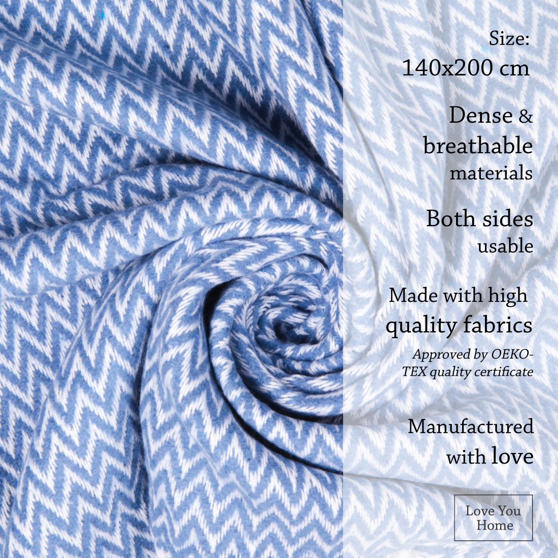 Cotton Blanket Corners Chevron · 4