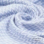 Baumwolle Decke Ecken Chevron LoveYouHome (140x200 cm / Hellblau - Weiß) Baumwolle Decke Ecke...