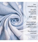 Baumwolle Decke Schmetterlinge LoveYouHome (140x200 cm / HellBlau - Weiß)