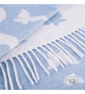 Baumwolle Decke Schmetterlinge LoveYouHome (140x200 cm / HellBlau - Weiß)