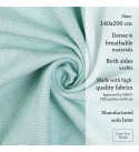 Baumwolle Decke Diagonale LoveYouHome (140x200 cm / Minze - Weiß)