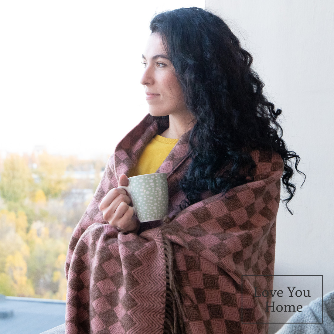 New Zealand wool blanket with diamond pattern · 5