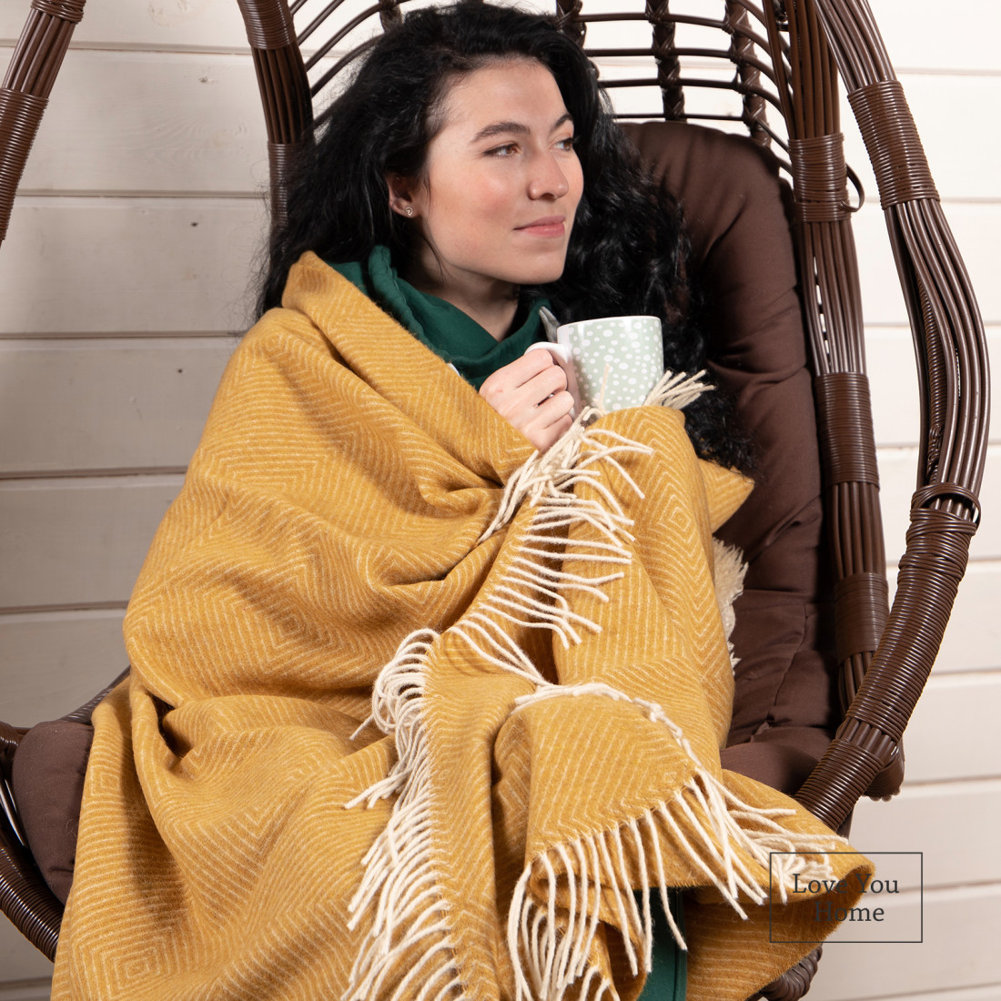 Merino Wool Blanket Diamond Pattern · 6