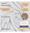 Merino Wolldecke Rautenmuster LoveYouHome (140x200 cm / Grau - Weiß)