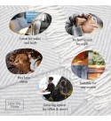 Merino Wolldecke Rautenmuster LoveYouHome (140x200 cm / Grau - Weiß)