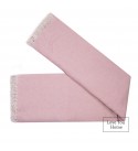 Merino Wolldecke Rautenmuster LoveYouHome (140x200 cm / Rosa - Weiß)