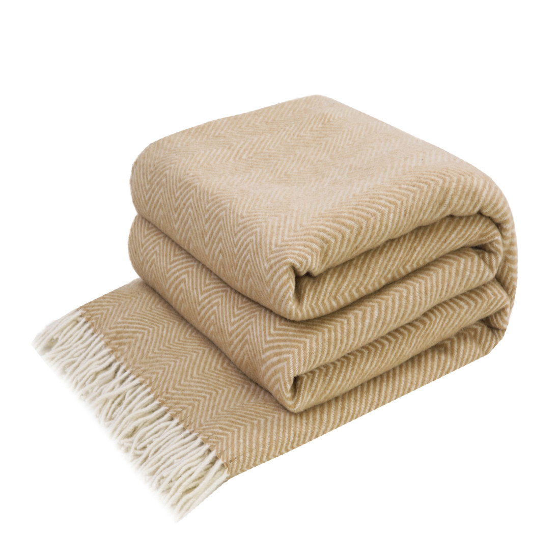 Merino Wool Blanket Corners Chevron