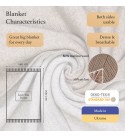 Doppelseitige Merino Wolldecke LoveYouHome (140x200 cm / Hellbraun - Weiß)