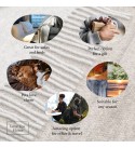 Doppelseitige Merino Wolldecke LoveYouHome (140x200 cm / Hellbraun - Weiß)