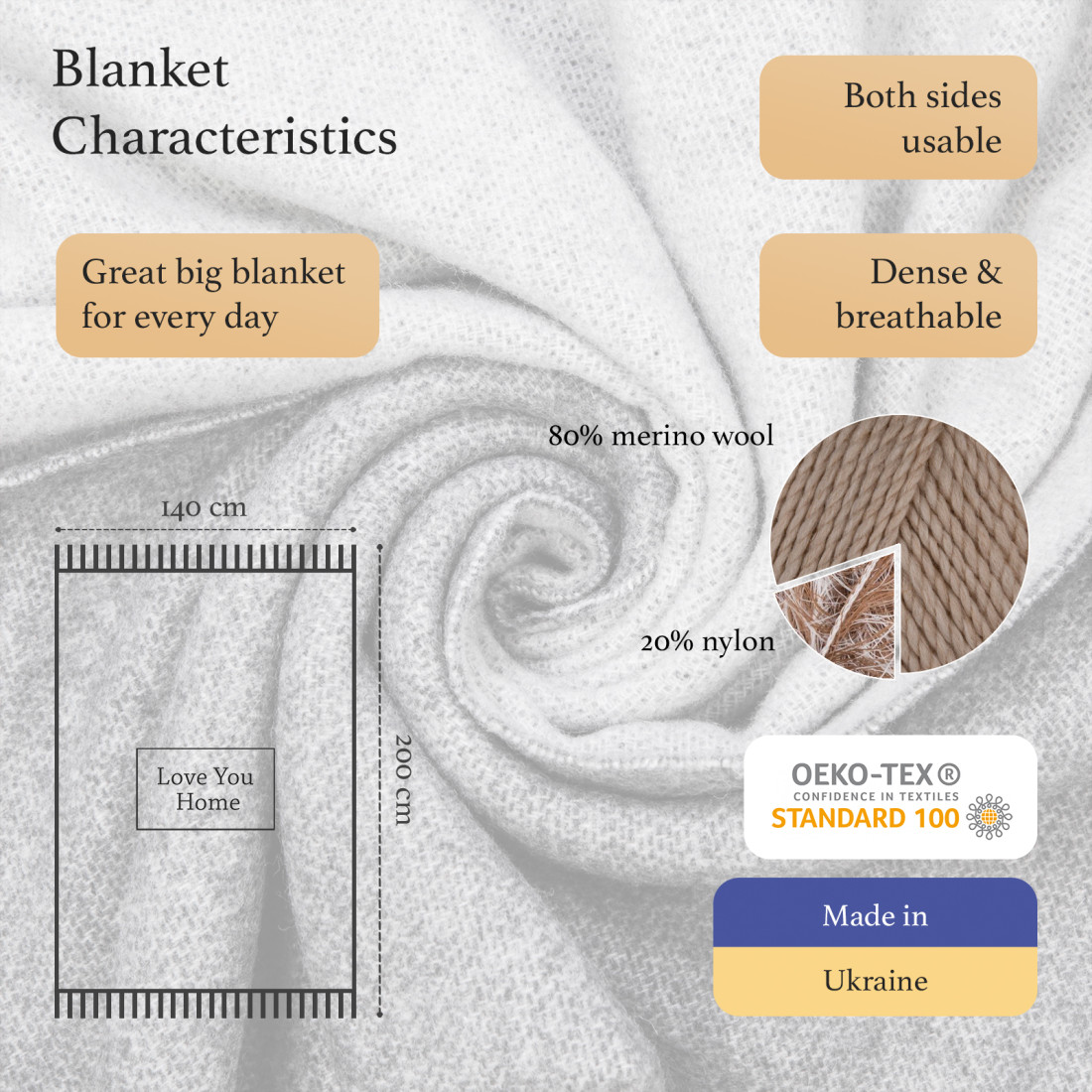 Double-sided Merino Wool Blanket · 4