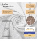 Doppelseitige Merino Wolldecke LoveYouHome (140x200 cm / Hellgrau - Weiß)