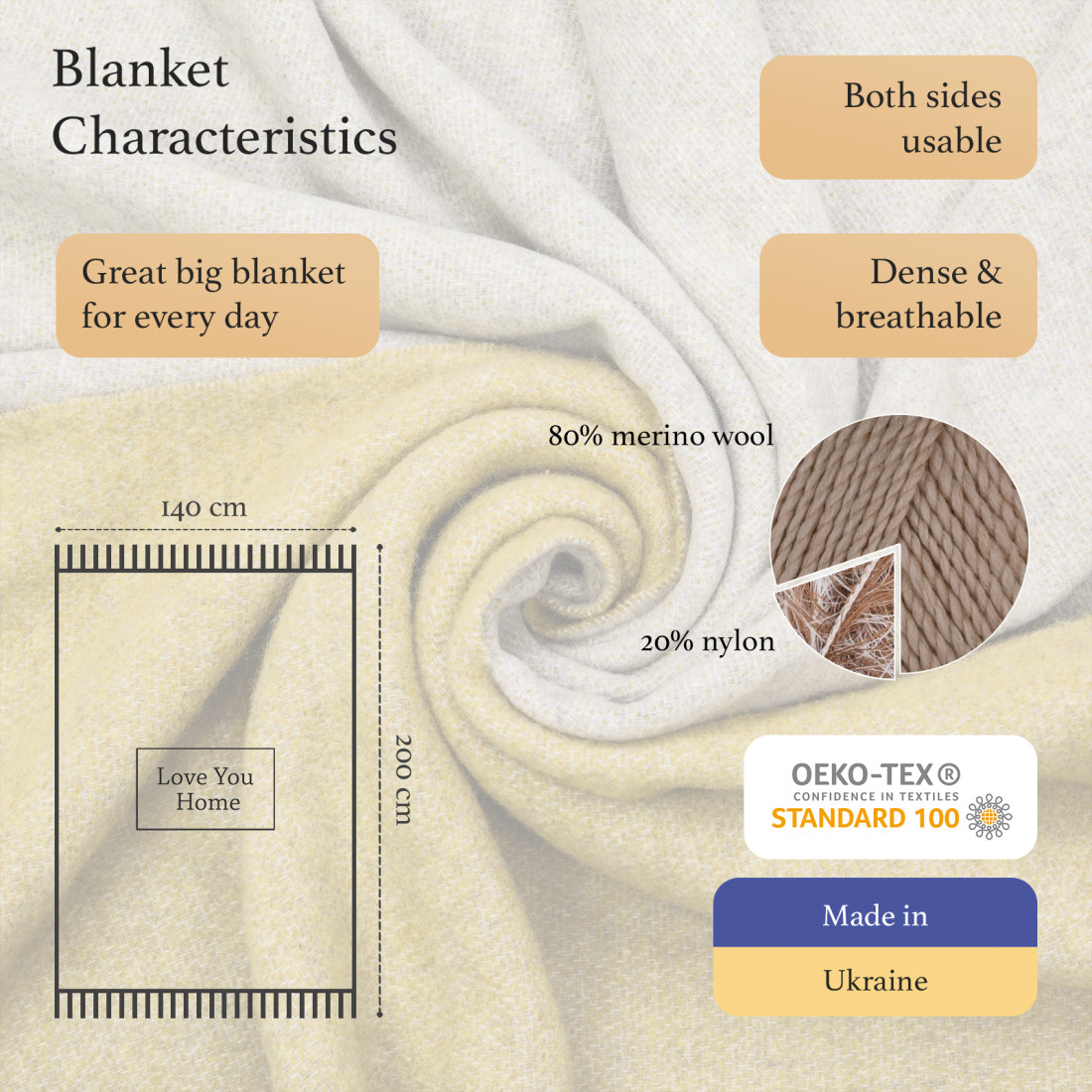Double-sided Merino Wool Blanket · 2