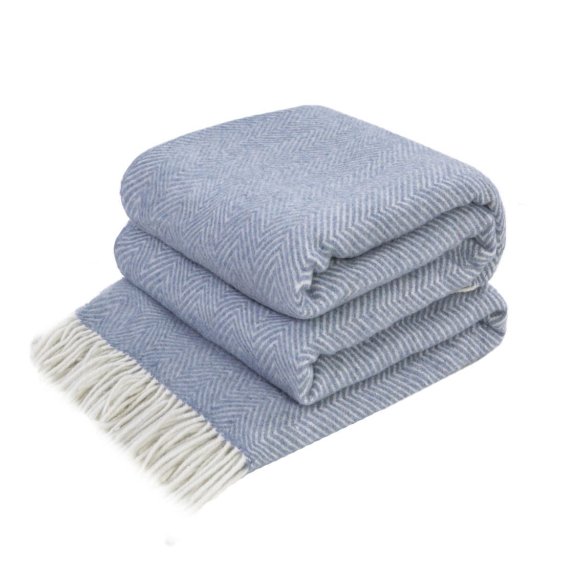 Merino Wool Blanket Corners Chevron