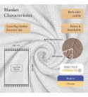 Merino Wolldecke Ecken Chevron LoveYouHome (140x200 cm / Dunkelgrau - Weiß)