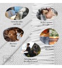 Merino Wolldecke Ecken Chevron LoveYouHome (140x200 cm / Dunkelgrau - Weiß)