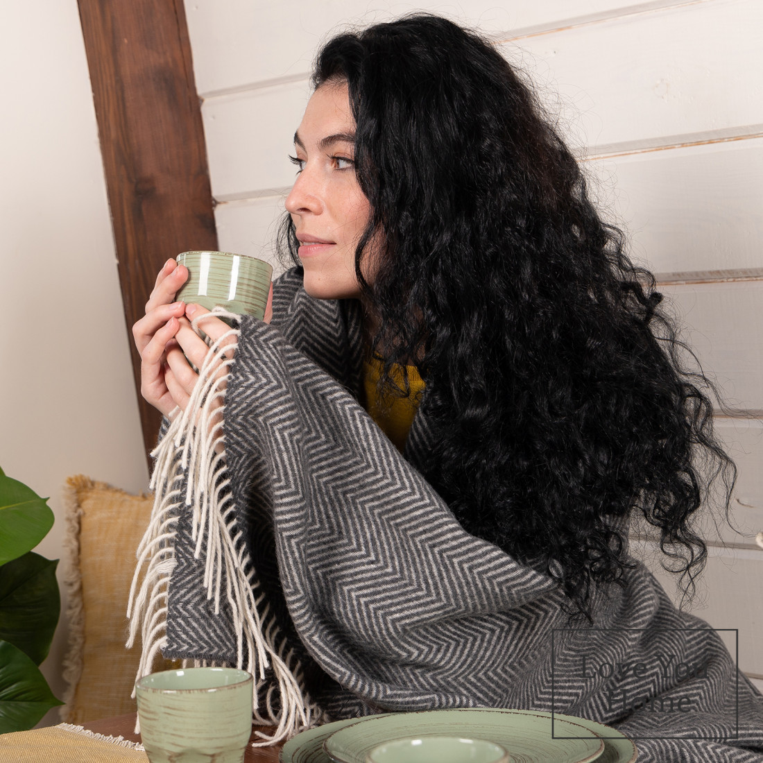 Merino Wool Blanket Corners Chevron · 4