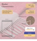 Doppelseitige Merino Wolldecke LoveYouHome (140x200 cm / Terrakotta - Grau)