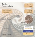 Merino Wolldecke Quadrate Verlauf LoveYouHome (140x200 cm / Grün - Gelb - Weiß)