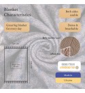 Merino Wolldecke Weihnachtsspecial, Rentiere LoveYouHome (140x200 cm / Blau - Weiß)