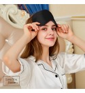 Seide Schlafmaske mit Ohrenstöpsel LoveYouHome (Schwarz | 22 Momme)