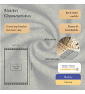 Cashmere blanket with Merino herringbone LoveYouHome (140x200 cm / Olive Green with White)