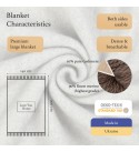 Baumwolle Decke Parallelen LoveYouHome (140x200 cm / Beige - Weiß)
